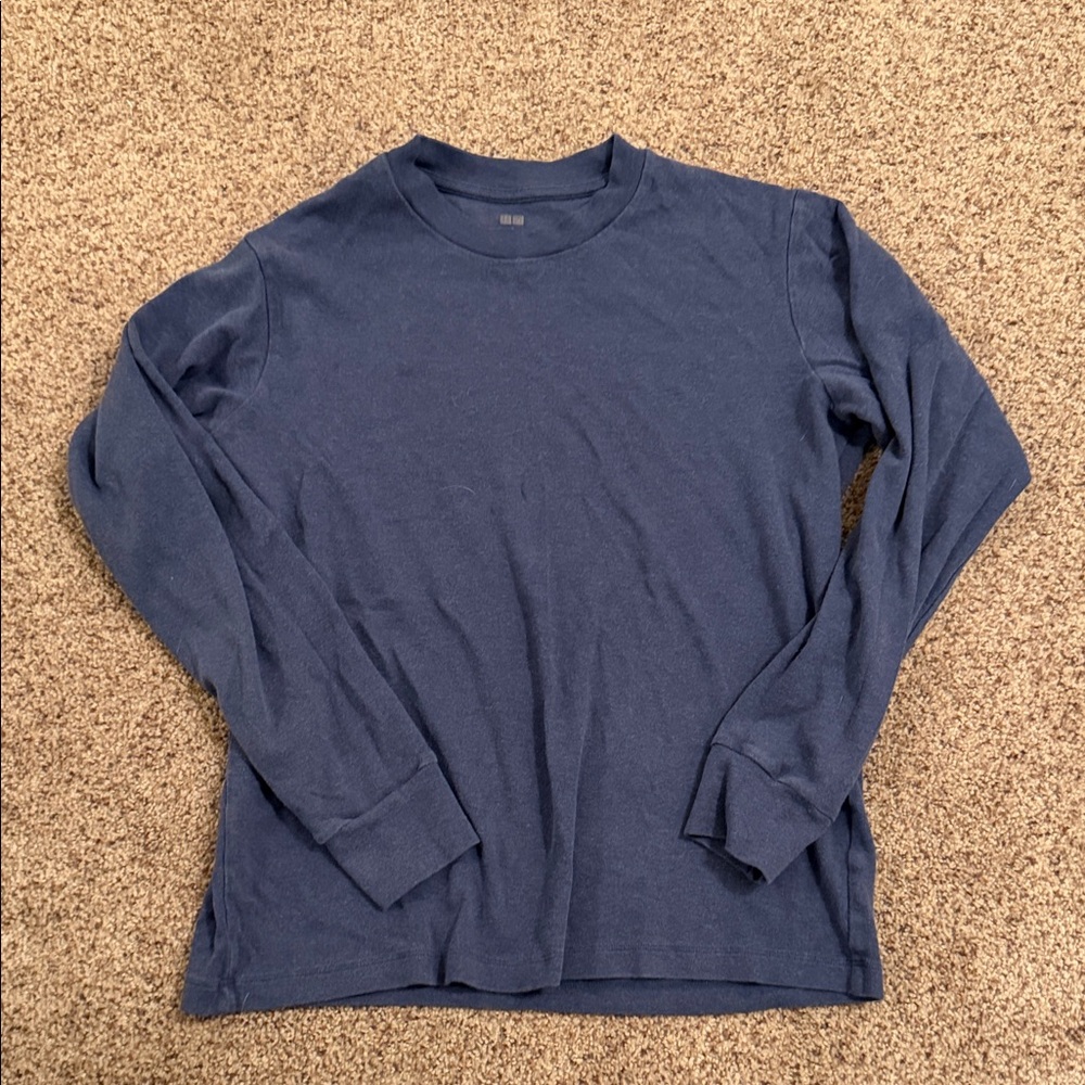Uniqlo Dark Navy Crewneck Long Sleeve Shirt